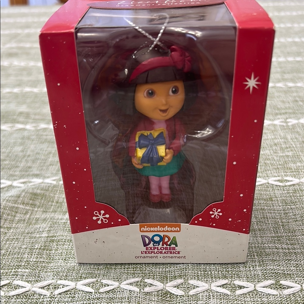 Nickelodeon Dora Ornament with Red and Green Outfit